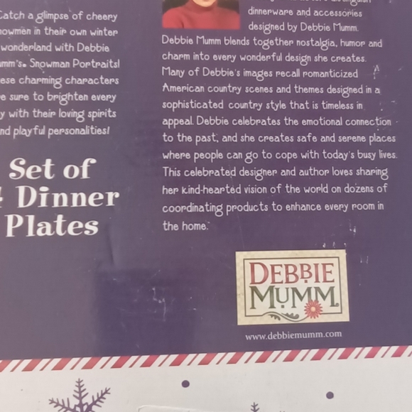 Set of 4 Debbie Mumm Dinner Plate - Picture 4 of 7